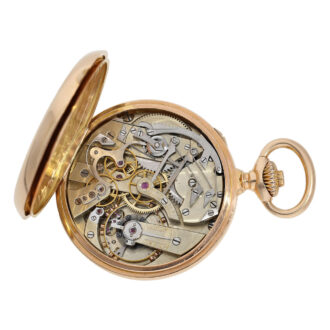 Swiss 18K gold anchor chronometer with chronograph Circa 1885 Swiss 18K gold anchor chronometer with chronograph Circa 1885