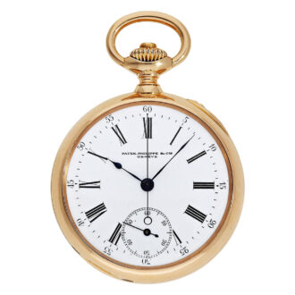 Swiss 18K gold anchor chronometer with chronograph Circa 1885 Swiss 18K gold anchor chronometer with chronograph Circa 1885