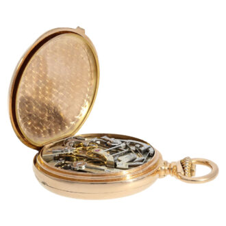 Swiss 18K gold anchor chronometer with chronograph Circa 1885 Swiss 18K gold anchor chronometer with chronograph Circa 1885