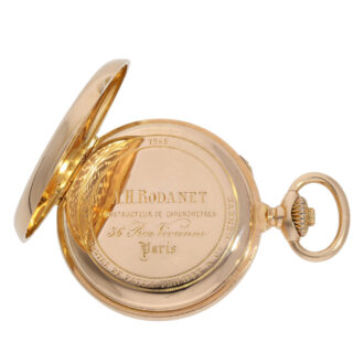 Swiss 18K gold anchor chronometer with chronograph Circa 1885 Swiss 18K gold anchor chronometer with chronograph Circa 1885