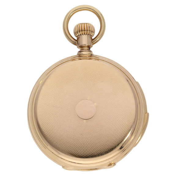 Swiss gold hunting cased quarter repeating watch Circa 1873 Swiss gold hunting cased quarter repeating watch Circa 1873