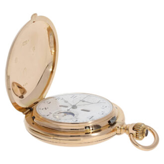 Swiss gold complicated astronomical lever watch Circa 1900
