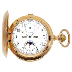 Swiss gold complicated astronomical lever watch Circa 1900