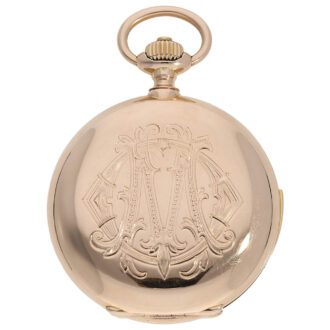 German gold minute repeating hunting cased pocket watch Circa 1899