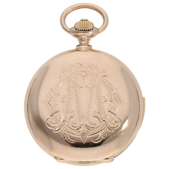 German gold minute repeating hunting cased pocket watch Circa 1899 German gold minute repeating hunting cased pocket watch Circa 1899