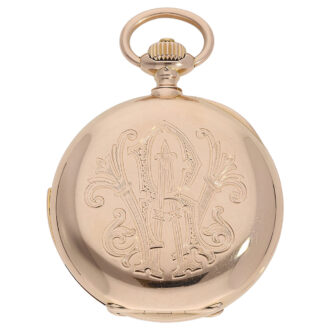 German gold minute repeating hunting cased pocket watch Circa 1899
