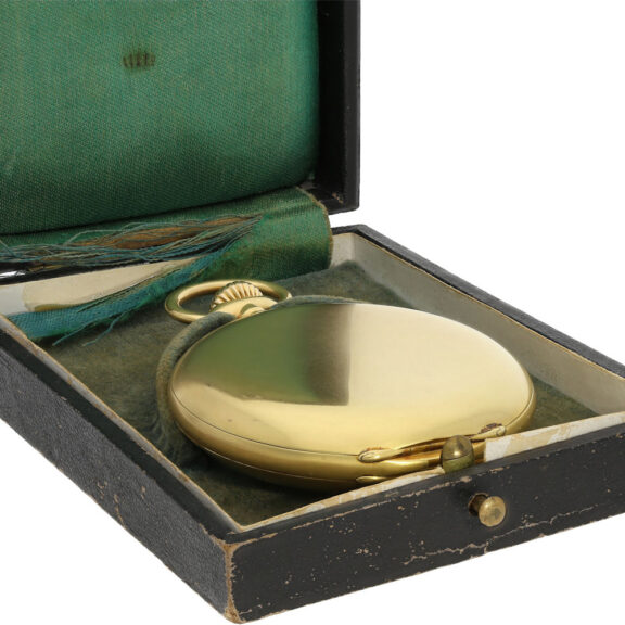 Swiss 18K gold keyless lever observatory chronometer Circa 1892 Swiss 18K gold keyless lever observatory chronometer Circa 1892