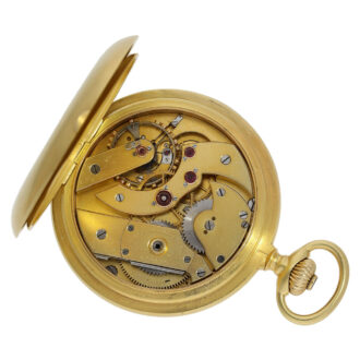 Swiss 18K gold keyless lever observatory chronometer Circa 1892