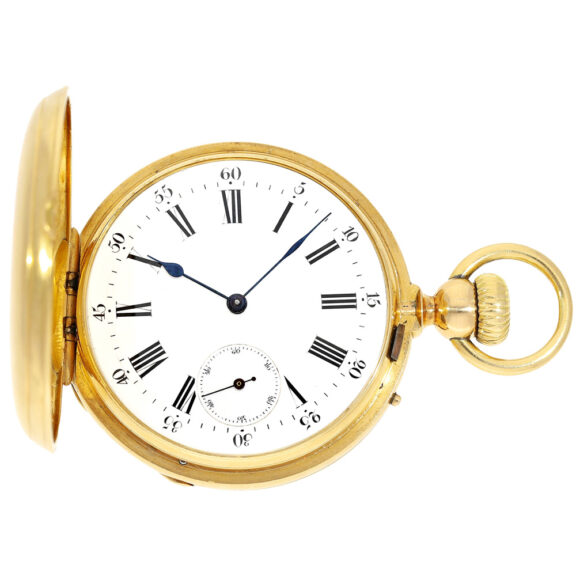 Rare Swiss 18 carat gold pocket chronometer with tourbillon Circa 1865