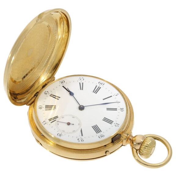 Rare Swiss 18 carat gold pocket chronometer with tourbillon Circa 1865 Rare Swiss 18 carat gold pocket chronometer with tourbillon Circa 1865