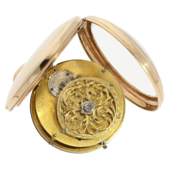 Swiss gold watch with rare Debaufré escapement Circa 1800
