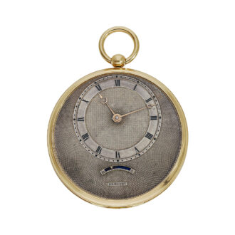 French rare 18K gold pocket watch with eccentric dial Circa 1825