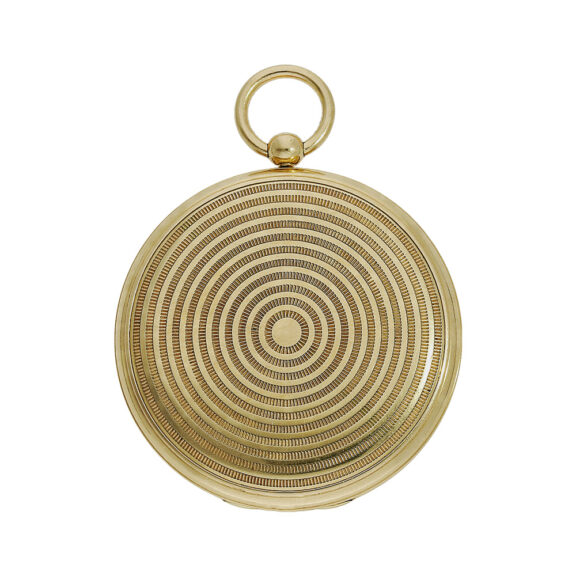 French rare 18K gold pocket watch with eccentric dial Circa 1825 French rare 18K gold pocket watch with eccentric dial Circa 1825