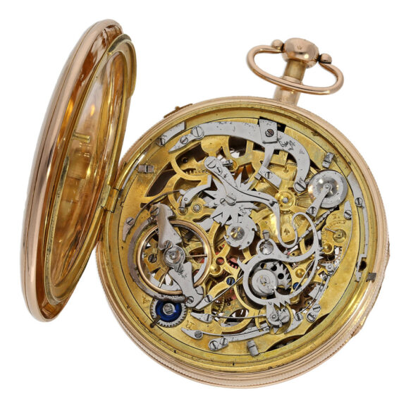 Large Swiss skeletonized repeating pocket watch Circa 1800 Large Swiss skeletonized repeating pocket watch Circa 1800
