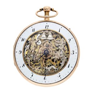 Large Swiss skeletonized repeating pocket watch Circa 1800