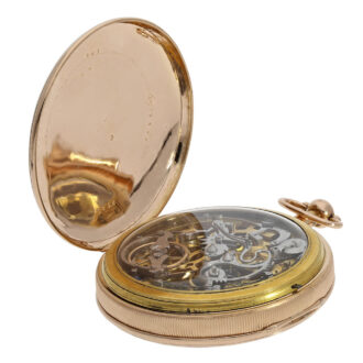 Large Swiss skeletonized repeating pocket watch Circa 1800