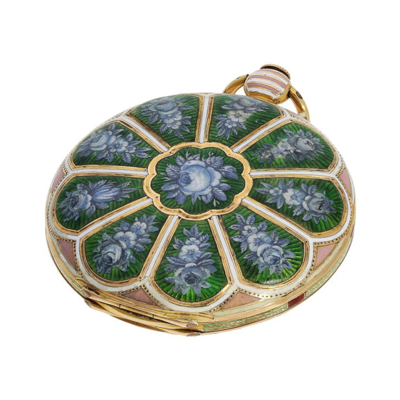 French gold and enamel verge for Turkish market Circa 1820 French gold and enamel verge for Turkish market Circa 1820