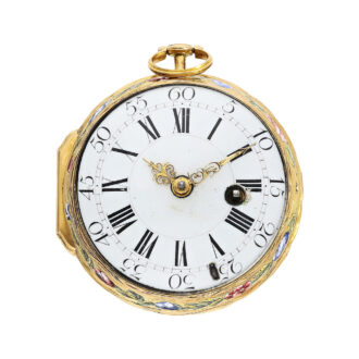 French gold and enamel rococo watch with chatelaine Circa 1760 French gold and enamel rococo watch with chatelaine Circa 1760