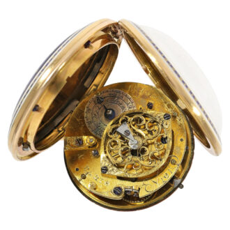French gold enamel watch with matching chatelaine Circa 1780