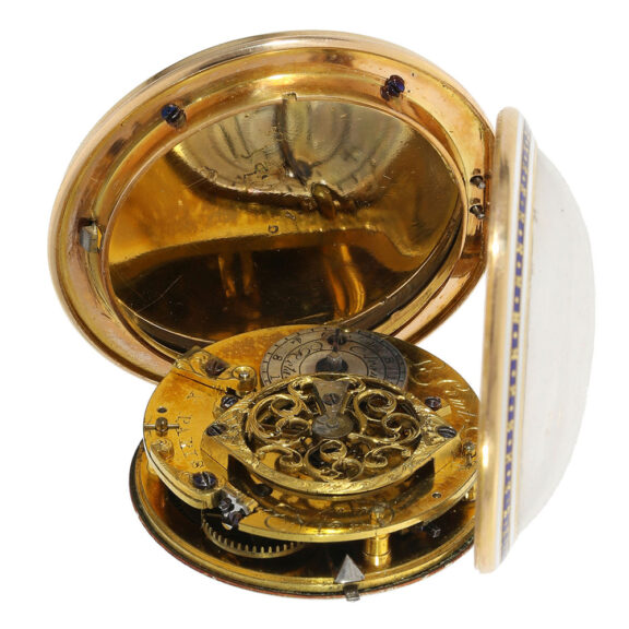 French gold enamel watch with matching chatelaine Circa 1780 French gold enamel watch with matching chatelaine Circa 1780