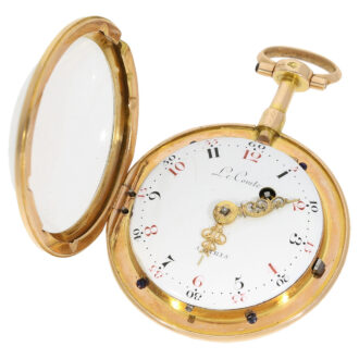 French gold enamel watch with matching chatelaine Circa 1780