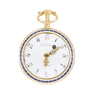 French gold enamel watch with matching chatelaine Circa 1780