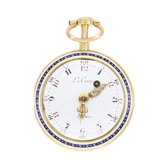 French gold enamel watch with matching chatelaine Circa 1780 French gold enamel watch with matching chatelaine Circa 1780