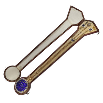 French gold enamel watch with matching chatelaine Circa 1780