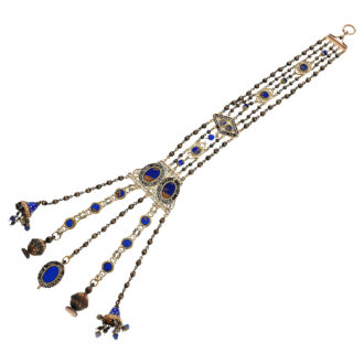 French gold and enamel watch with visible balance Circa 1785