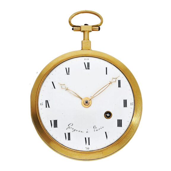 French gold and enamel watch with visible balance Circa 1785 French gold and enamel watch with visible balance Circa 1785