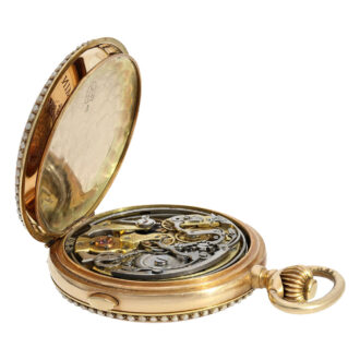 Swiss 14K gold repeating watch with chronograph Circa 1910 Swiss 14K gold repeating watch with chronograph Circa 1910