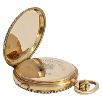 Swiss 14K gold repeating watch with chronograph Circa 1910 Swiss 14K gold repeating watch with chronograph Circa 1910