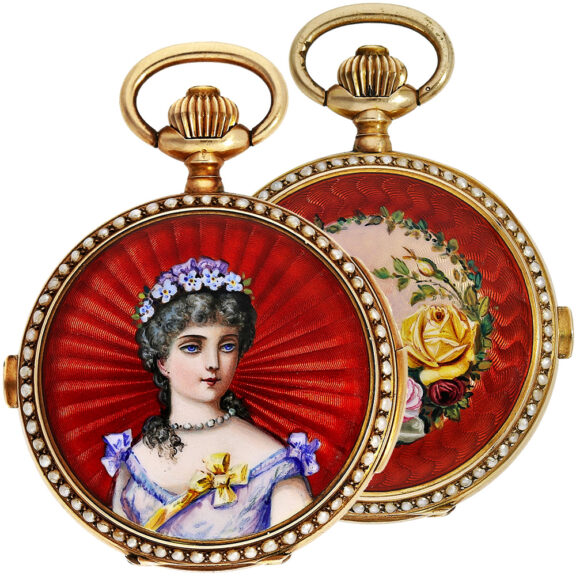 Swiss 14K gold repeating watch with chronograph Circa 1910 Swiss 14K gold repeating watch with chronograph Circa 1910