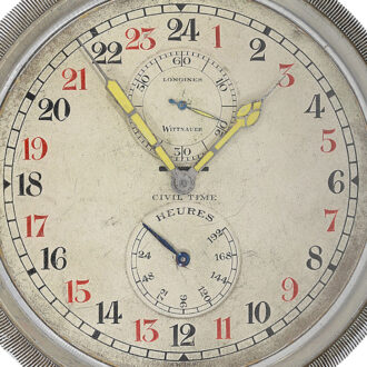 Swiss observation Greenwich Civil Time chronometer Circa 1940