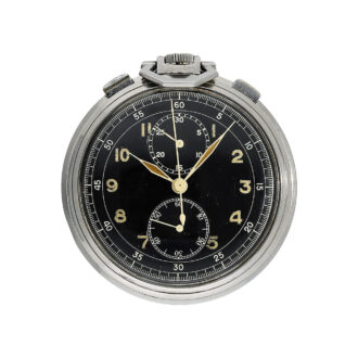 Extremely rare Swiss steel chronograph with register Circa 1940