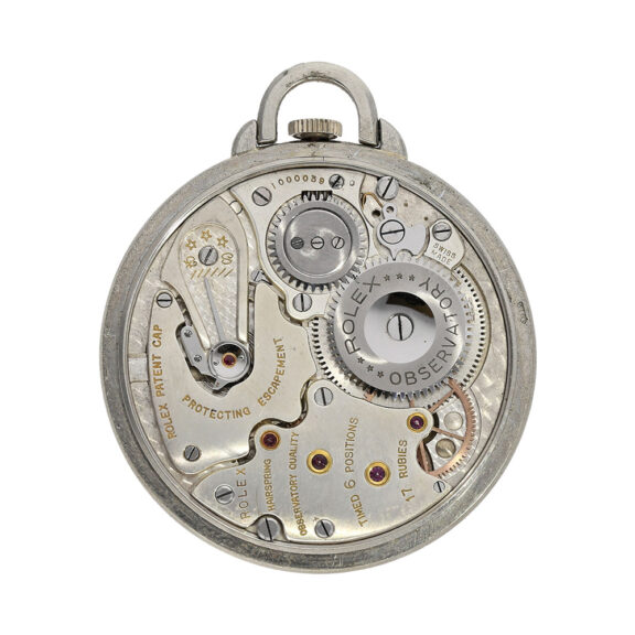 Swiss 9 carat white gold open faced lever dress watch Circa 1940 Swiss 9 carat white gold open faced lever dress watch Circa 1940