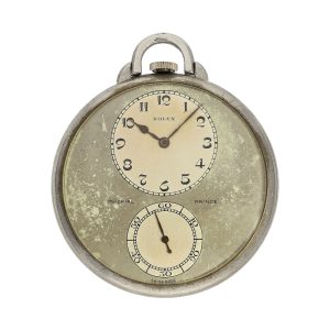 Swiss 9 carat white gold open faced lever dress watch Circa 1940