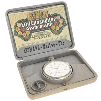 German silvered and chromed Glashütte lever deck watch Circa 1917