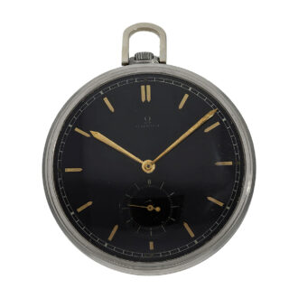 Swiss stainless steel Art Deco pocket watch Circa 1930