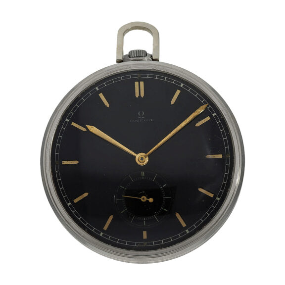 Swiss stainless steel Art Deco pocket watch Circa 1930