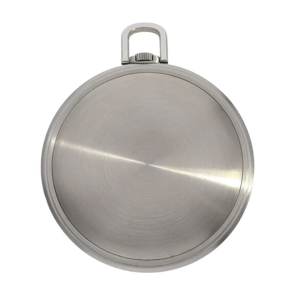 Swiss stainless steel Art Deco pocket watch Circa 1945 Swiss stainless steel Art Deco pocket watch Circa 1945
