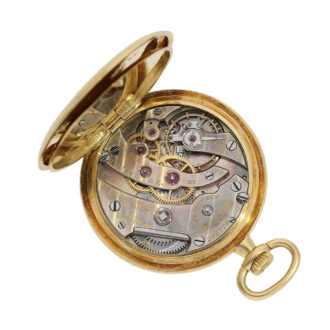 Small Swiss 14K gold open faced ladies pocket watch Circa 1915