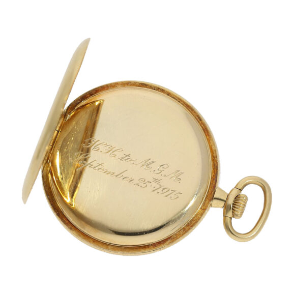 Small Swiss 14K gold open faced ladies pocket watch Circa 1915 Small Swiss 14K gold open faced ladies pocket watch Circa 1915