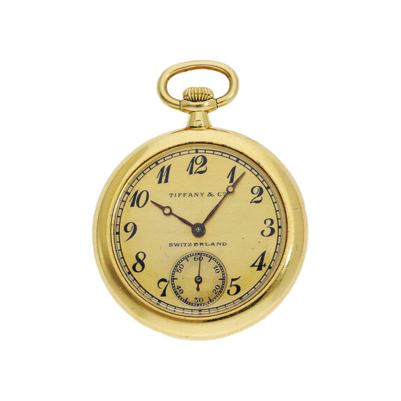 Small Swiss 14K gold open faced ladies pocket watch Circa 1915 Small Swiss 14K gold open faced ladies pocket watch Circa 1915
