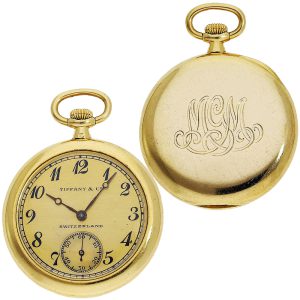 Small Swiss 14K gold open faced ladies pocket watch Circa 1915