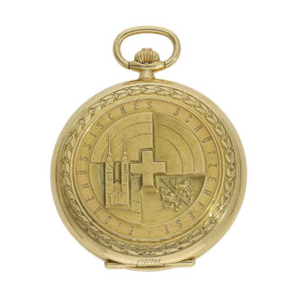 Rare Swiss 18K gold marksman’s pocket watch Circa 1990