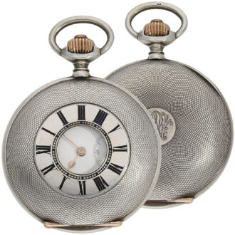 Interesting German silver half hunting cased watch Circa 1904