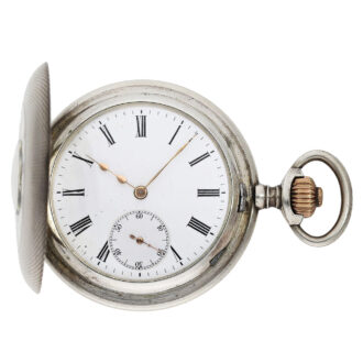 Interesting German silver half hunting cased watch Circa 1904