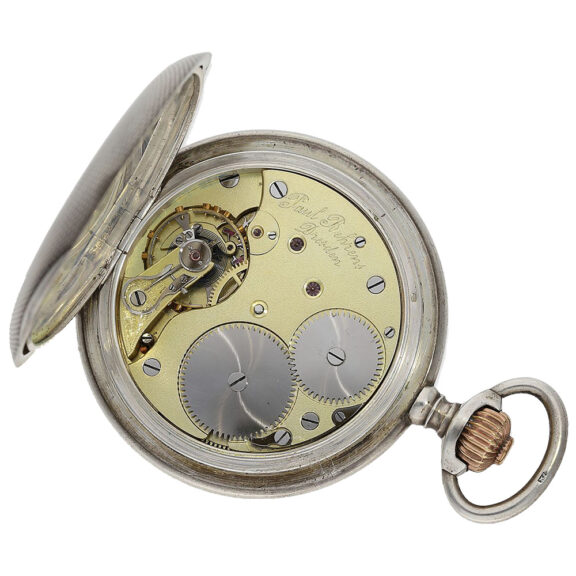 Interesting German silver half hunting cased watch Circa 1904 Interesting German silver half hunting cased watch Circa 1904