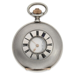 Interesting German silver half hunting cased watch Circa 1904